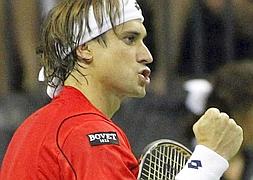 David Ferrer coloca la bandera en suelo americano