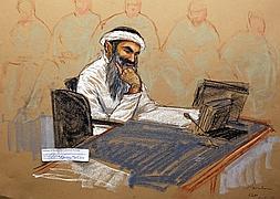 Retrato de Jalid Sheij Mohamed durante su comparecencia. / Janet Hamlin (Reuters)