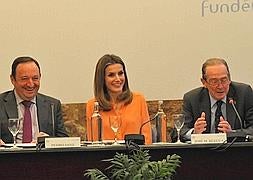 La Princesa de Asturias, junto a Pedro Sanz y José Manuel Blecua. / RC