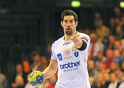 Karabatic, durante un partido con el Montpellier./Benjamin Nolte (AFP)
