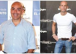 El empresario Kike Sarasola (i.) y el periodista Ramón Fuentes (c.).