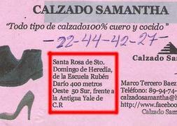 Una factura con dirección peculiar (destacadas en rojo). / RC