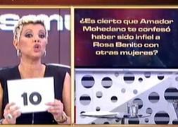 Terelu Campos, ayer, durante el programa. / Telecinco