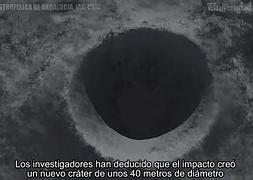 El cráter que ha producido el impacto del objeto en la Luna./ Universidad de Huelva/IAA-CSIC
