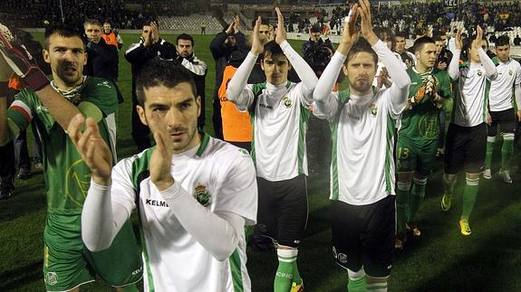 Jugadores del Racing de Santander. 