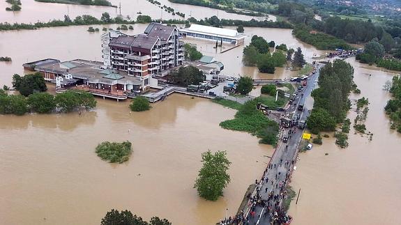 La ciudad de Obrenovac es una de las más afectadas. 