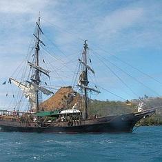 El barco de 'Piratas del Caribe', hundido