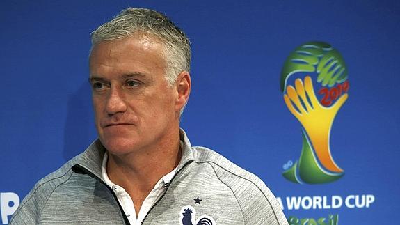 Deschamps, en la rueda de prensa. 