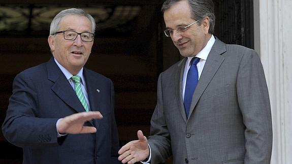 Jean-Claude Juncker y Andonis Samarás. 