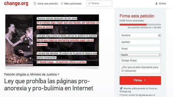 La lucha de una madre contra las webs que incitan a la anorexia y la bulimia