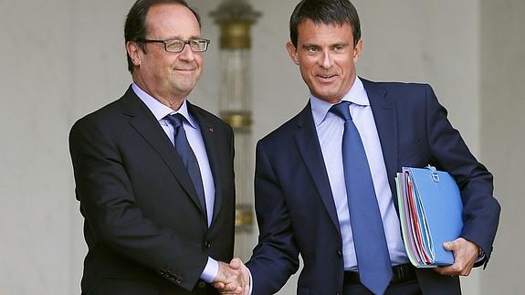 François Hollande y Manuel Valls. 