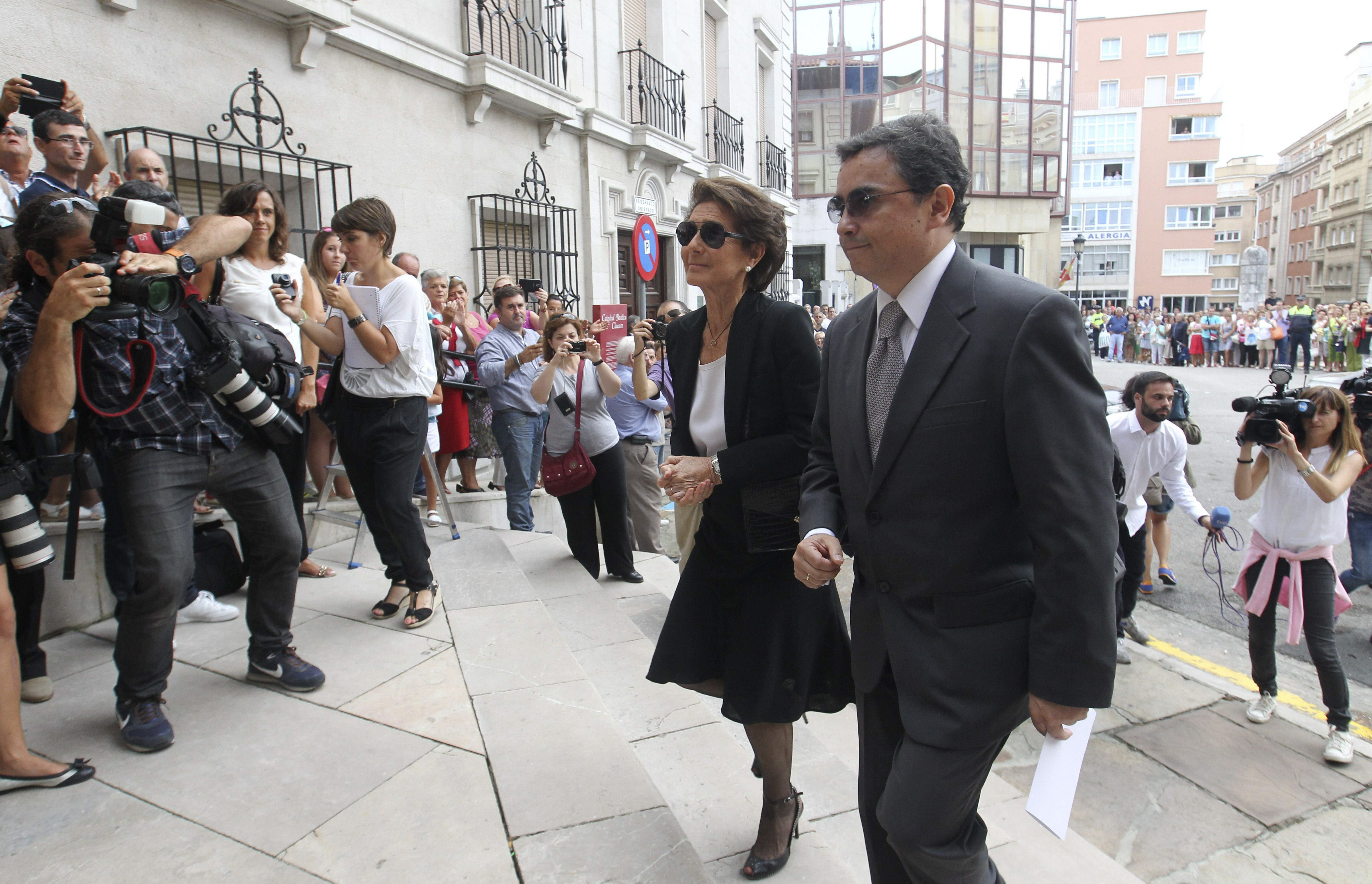 Paloma O'Shea, esposa de Emilio Botín, llegando al templo. 