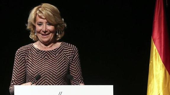 La presidenta del PP de Madrid, Esperanza Aguirre 