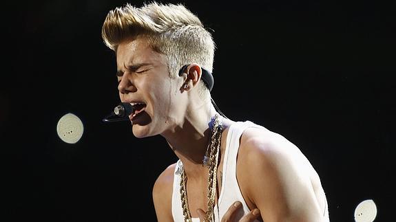 Justin Bieber, durante un concierto en Nueva York 