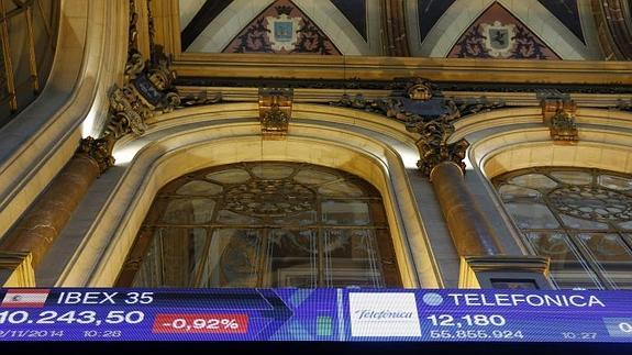 Interior de la Bolsa de Madrid