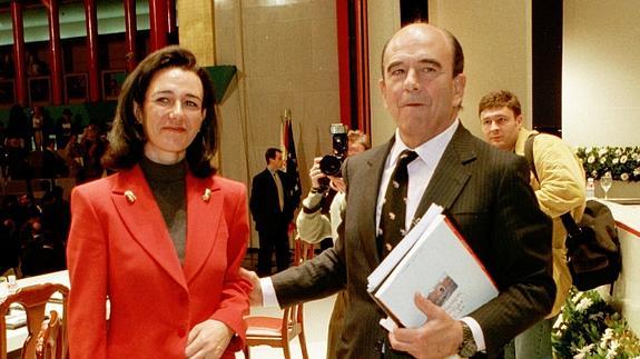 Ana Botín y Emilio Botín. 