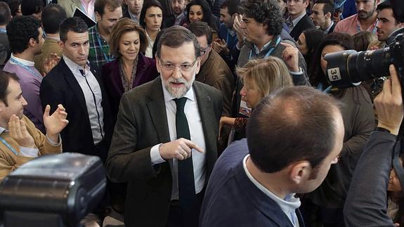 El presidente del Gobierno, Mariano Rajoy, en la Convención Nacional del PP.