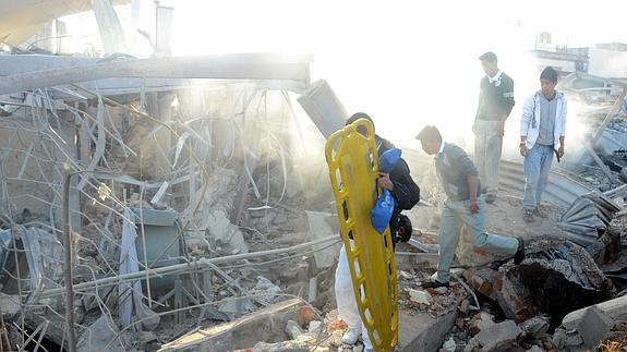 El centro ha quedado gravemente dañado. 