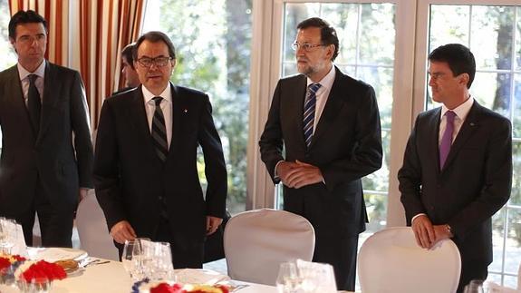 Soria, Mas, Rajoy y Valls. 
