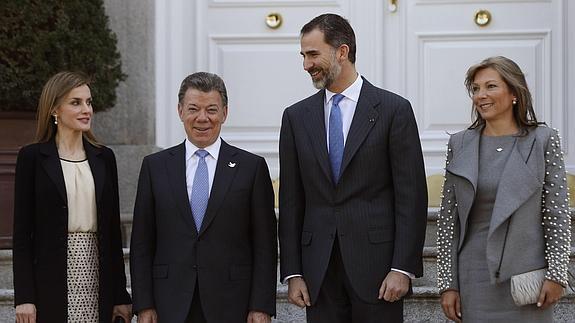 Los Reyes, junto a Juan Manuel Santos y su mujer.