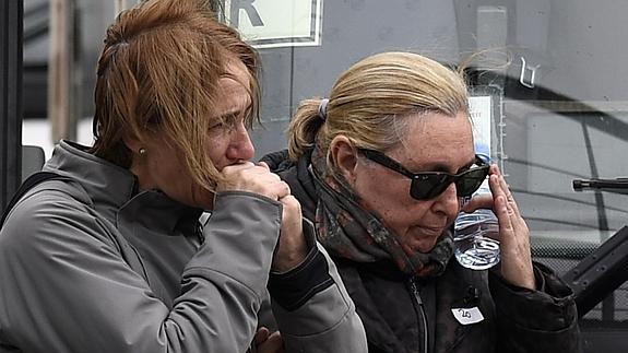 Familiares de víctimas del vuelo de la compañía Germanwings .
