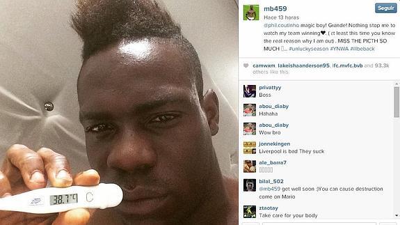 Imagen del Instagram de Balotelli. 