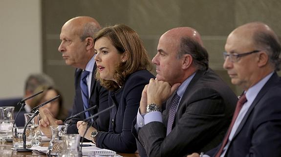 Rueda de prensa tras el Consejo de Ministros.