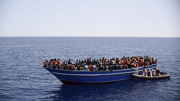 Labores de rescate en el Mediterráneo.