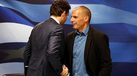 Dijsselbloem y Varoufakis.