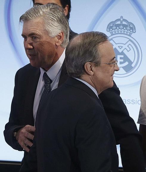 Florentino Pérez y Carlo Ancelotti. 