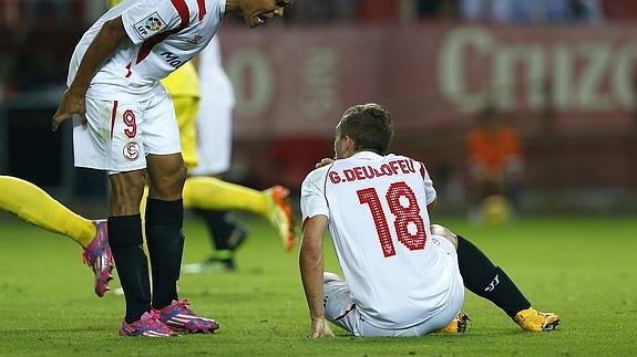 Deulofeu, durante un partido con el Sevilla. 