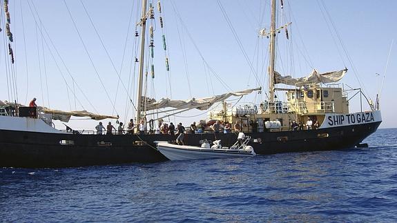 Un barco perteneciente a la III Flotilla de la Libertad. 