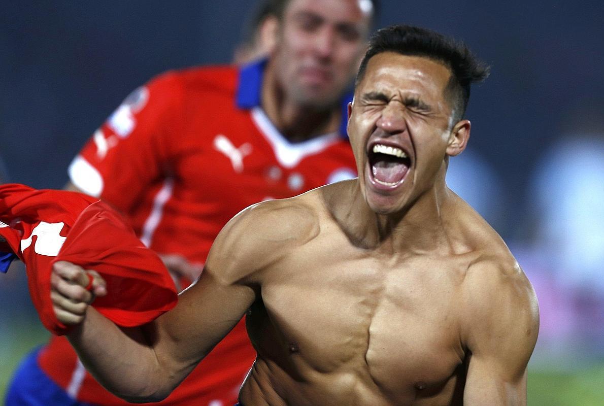 Los chilenos celebran su triunfo en la Copa América. 