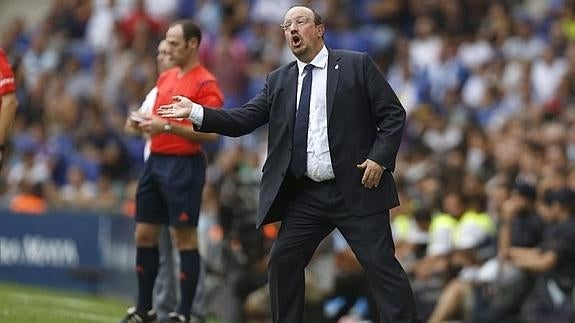 Rafa Benítez, en el partido contra el Espanyol. 