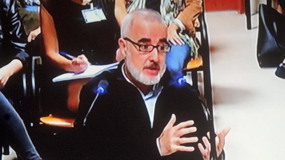 Alfonso Basterra, hoy durante el juicio. 