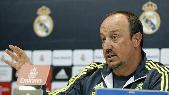 Rafa Benítez, en conferencia de prensa. 