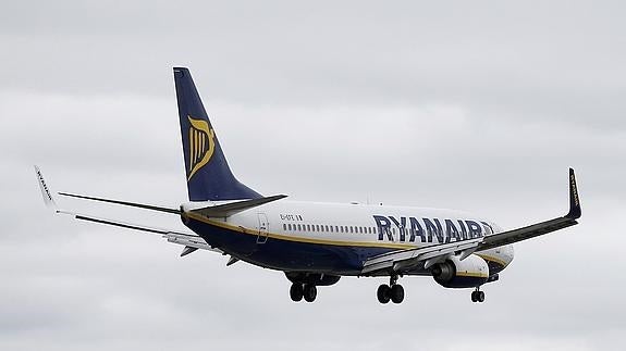 Un avión de Ryanair. 