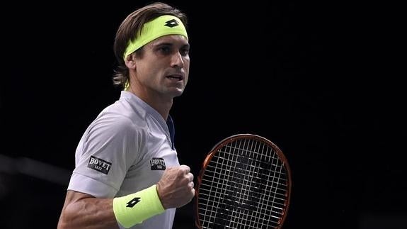 David Ferrer, en el partido ante John Isner. 