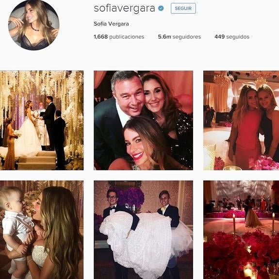 Perfil en Istagram de Sofia Vergara. 