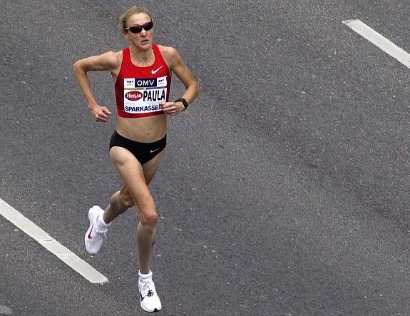 Paula Radcliffe, durante una carrera. 