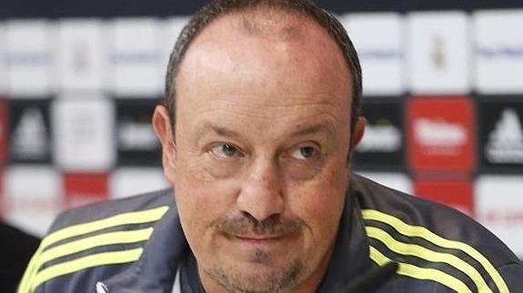 Rafa Benítez, durante la rueda de prensa. 