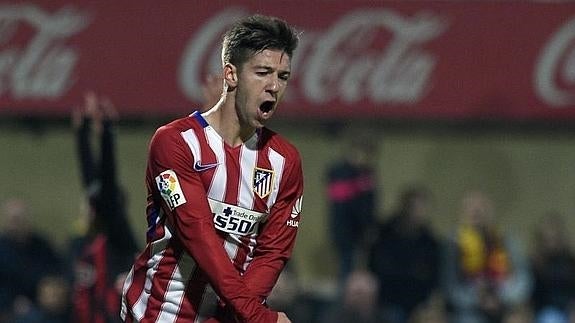 Luciano Vietto celebra su gol ante el Reus. 