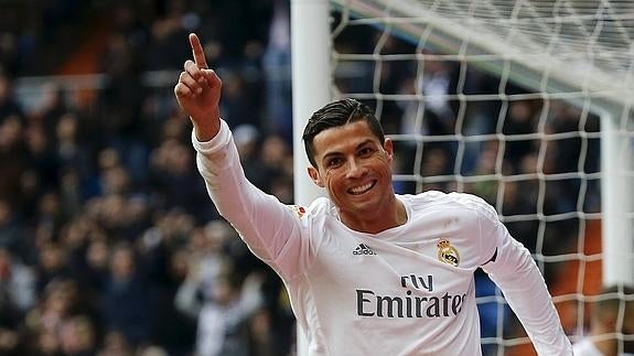 Cristiano Ronaldo, ante el Sporting. 