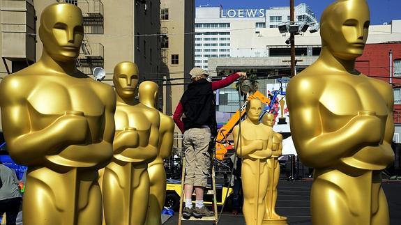 Preparativos con motivo de la última gala de los Oscar.