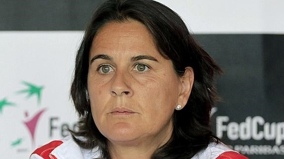 Conchita Martínez, capitana del equipo español de Copa Federación. 