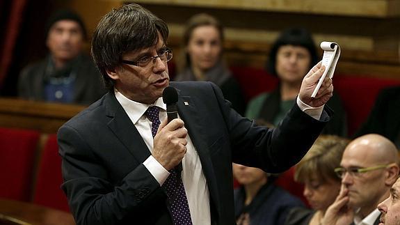 El presidente de la Generalitat, Carles Puigdemont. 