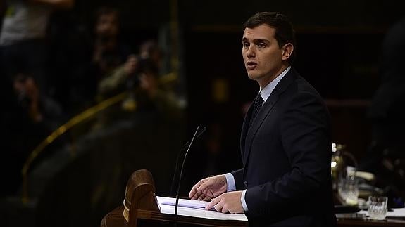 Albert Rivera, durante su intervención. 