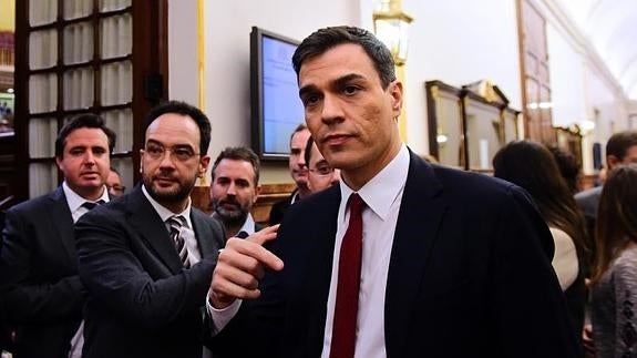 Pedro Sánchez, el pasado viernes en el Congreso. 