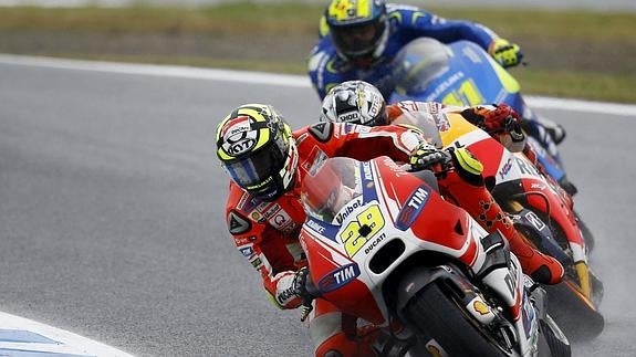 Andrea Iannone, durante una carrera. 