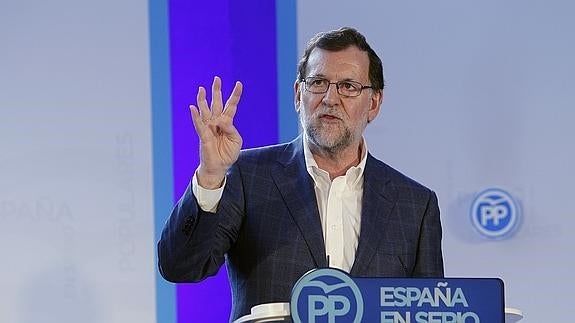 El jefe del Ejecutivo en funciones y presidente del PP, Mariano Rajoy.